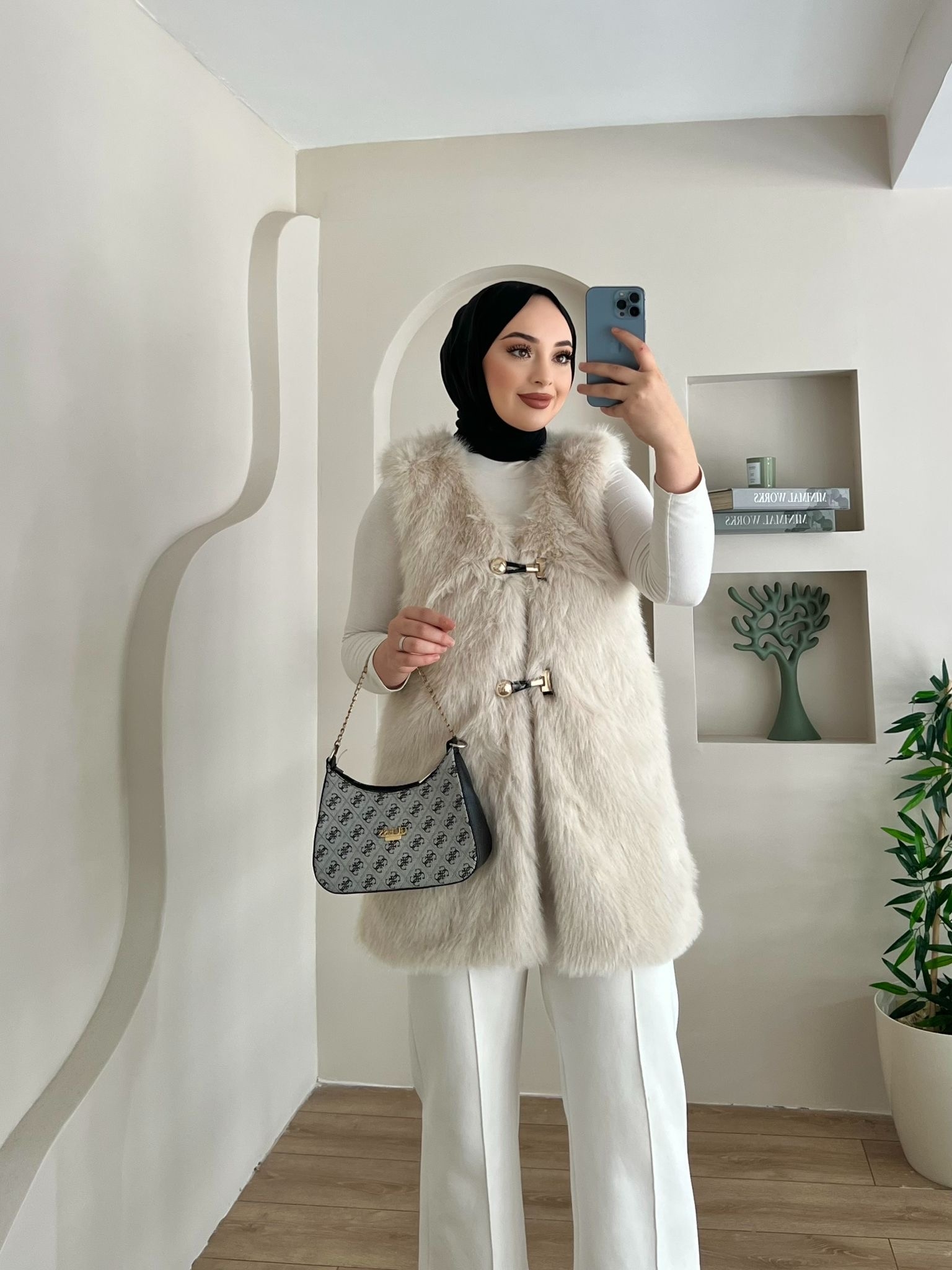 LENA%20KÜRK%20YELEK%20BEJ