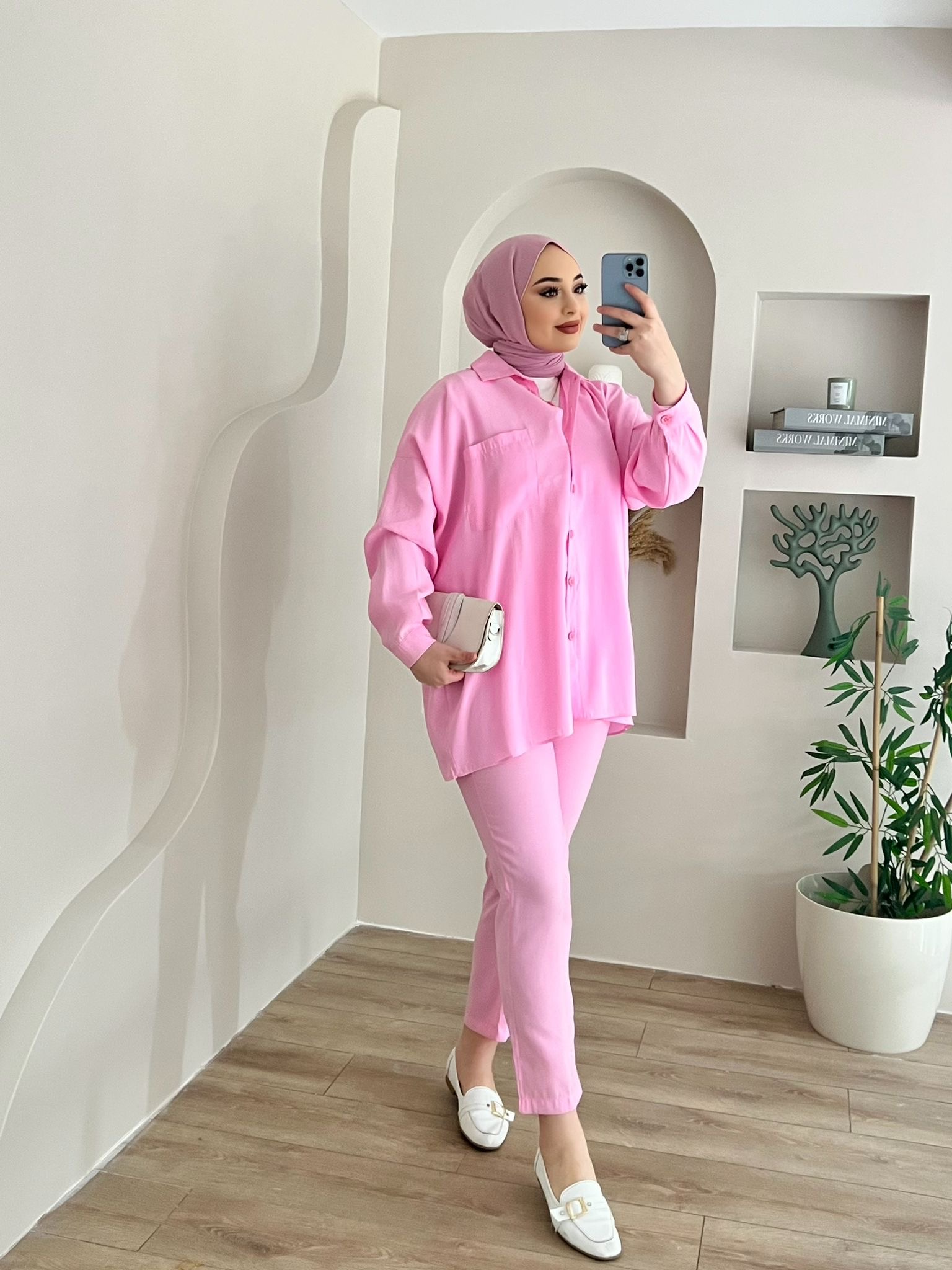 TENSEL%20DÜĞMELİ%20PEMBE%20TAKIM