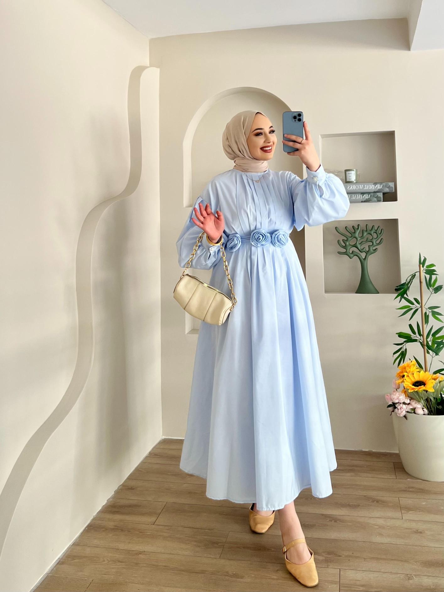 GÜL%20AKSESUARLI%20NEİA%20BEBE%20MAVİ%20ELBİSE%20
