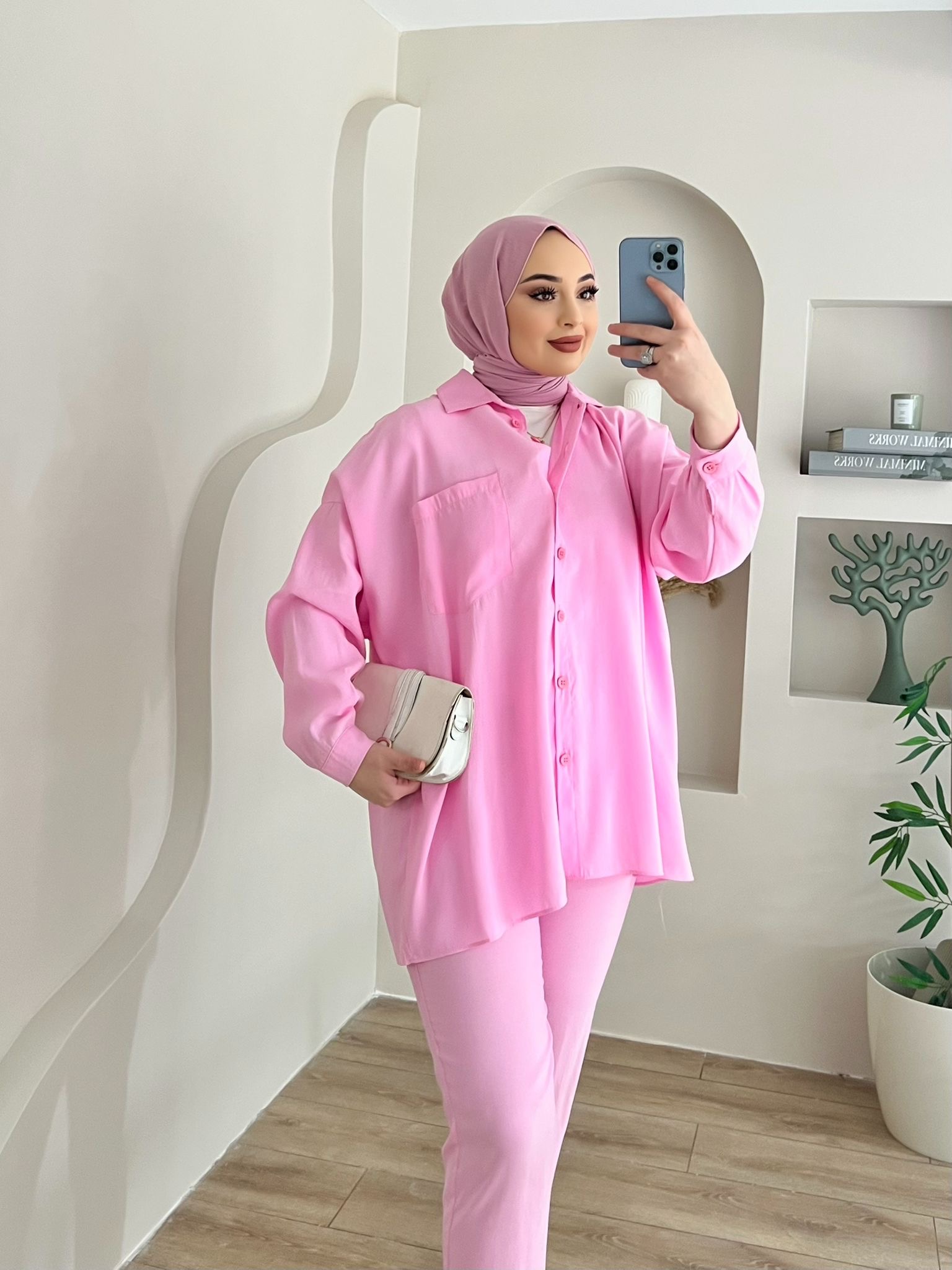 TENSEL%20DÜĞMELİ%20PEMBE%20TAKIM