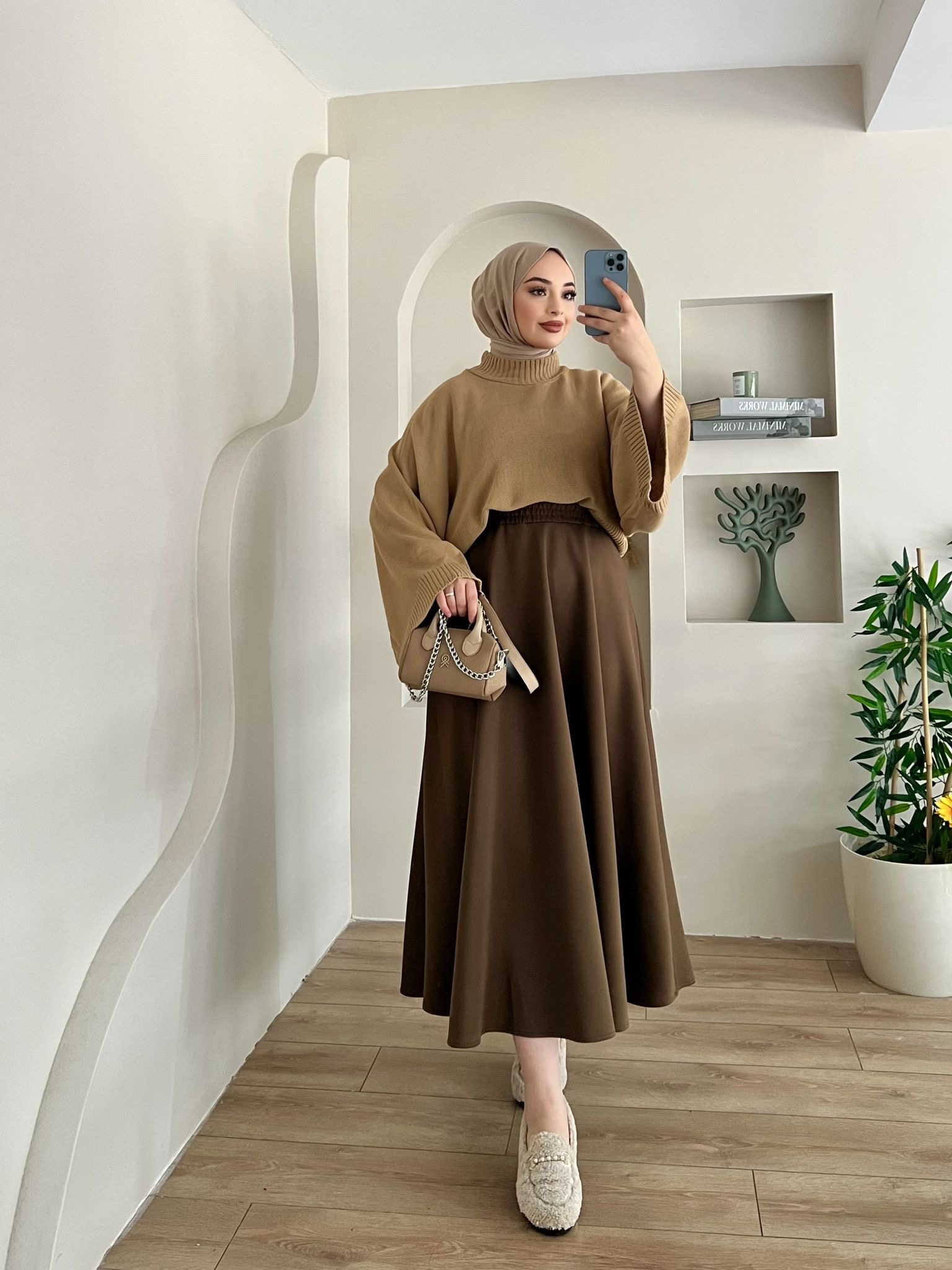 YARASA%20KOL%20TRİKO%20KAZAK%20SÜTLÜ%20KAHVE