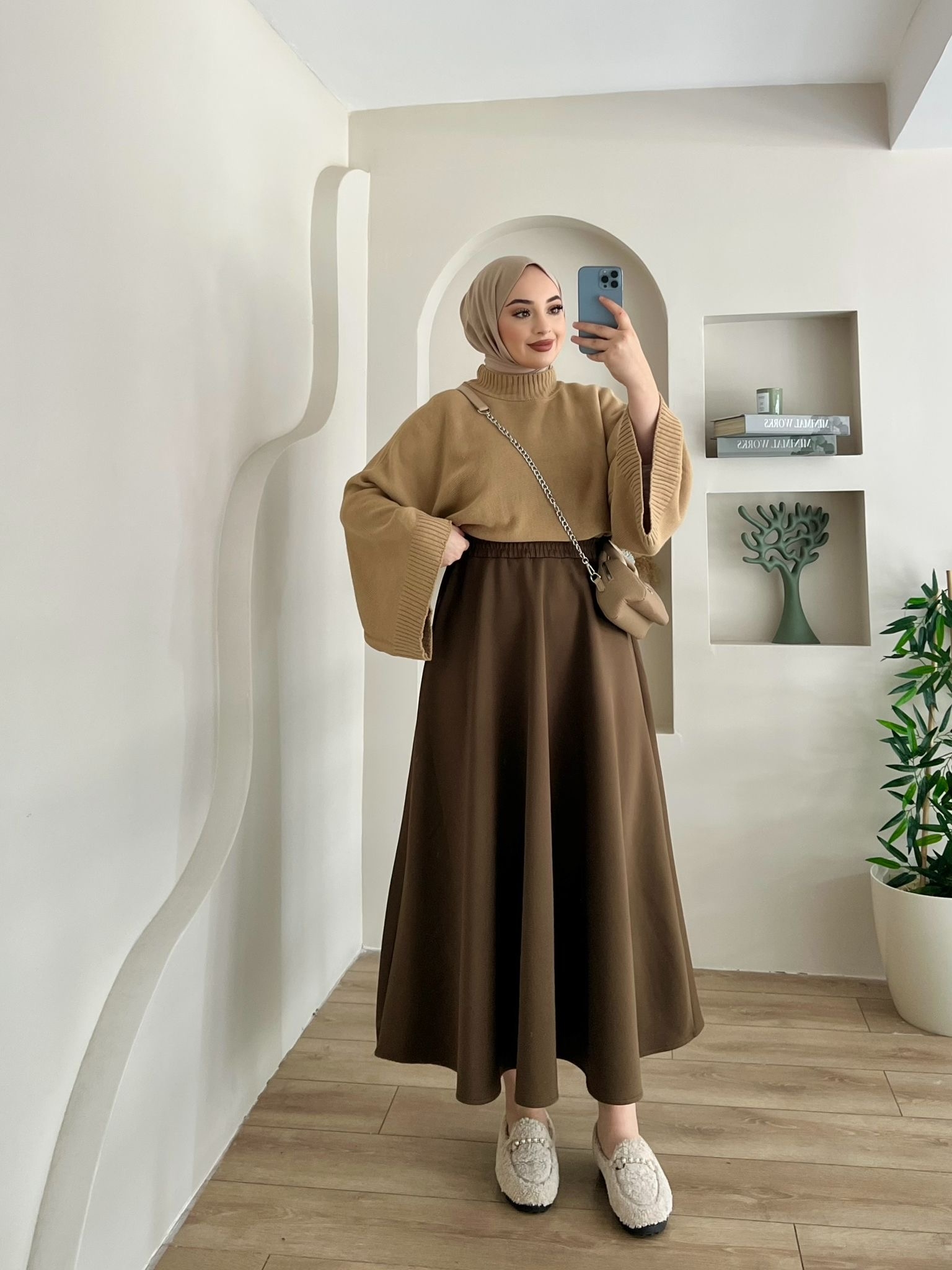 YARASA%20KOL%20TRİKO%20KAZAK%20SÜTLÜ%20KAHVE