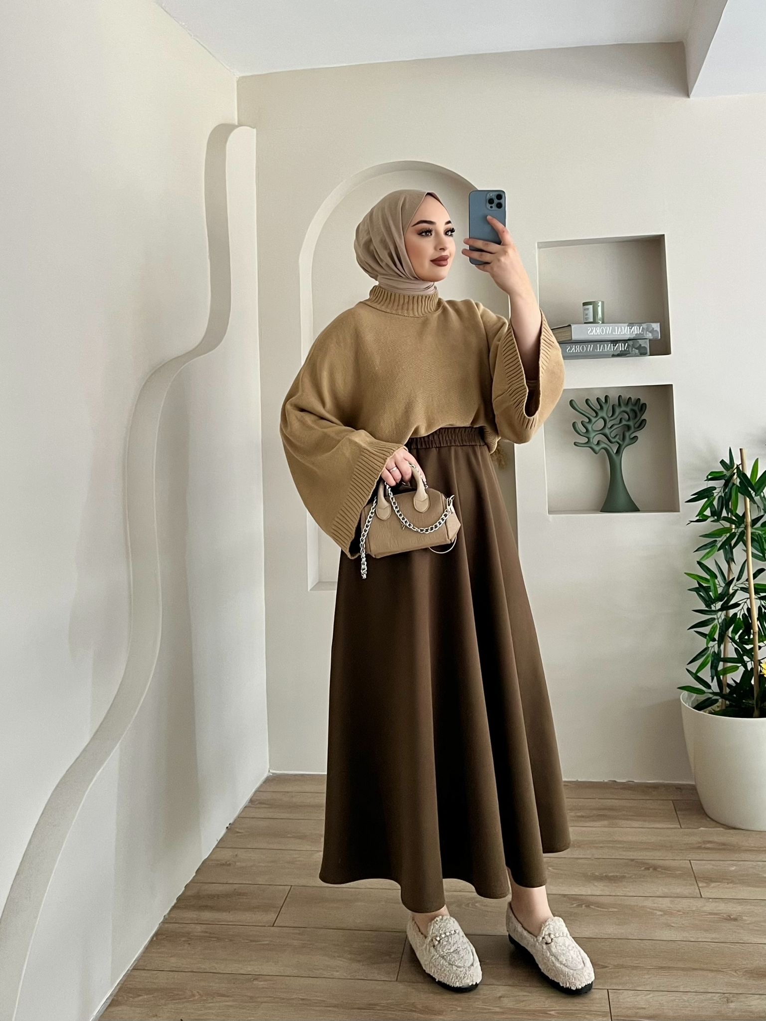 YARASA%20KOL%20TRİKO%20KAZAK%20SÜTLÜ%20KAHVE