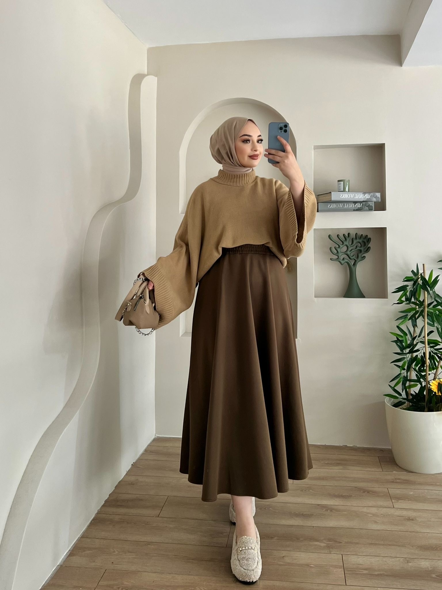 YARASA%20KOL%20TRİKO%20KAZAK%20SÜTLÜ%20KAHVE